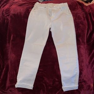 Old Navy mid rise boyfriend white jeans